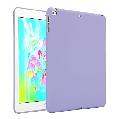Compatible with iPad 5th/6th Generation (9.7-inch, 2017/2018) Case,Slim and Light,TPU Rubber Soft Skin Silicone Protective Cover Shockproof Tablet Cover for Air 2/AIR 1(Light Purple)