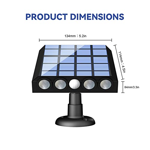 Luces de inundación solares impermeables con 3 modos inteligentes de iluminación jardín 4