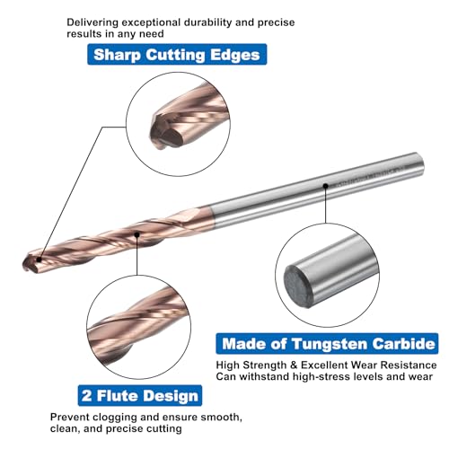 Image of HARFINGTON Ball Nose End Mill 2 Flute 3 /16 inch Diameter 3 /16 inch Shank Tungsten Carbide Uncoated Spiral CNC Router Bits 1-1 /8 inch Cutting Length Single End Ball for Carving Engraving Grinding