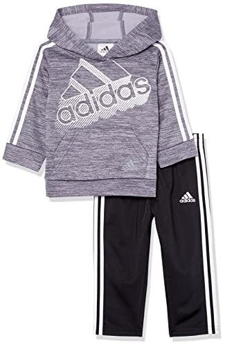 Ensemble sweat à capuche et pantalon adidas gris anthracite pour garçon 2 ans