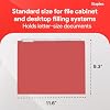 Staples Hanging File Folders, Letter Size, Red, 1/5Cut Tabs, TearResistant Durable Construction 25/Pack