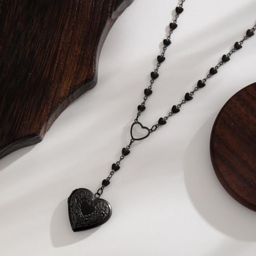 Personalized Heart Locket Necklace for Women Stainless Steel- Heart Necklace3