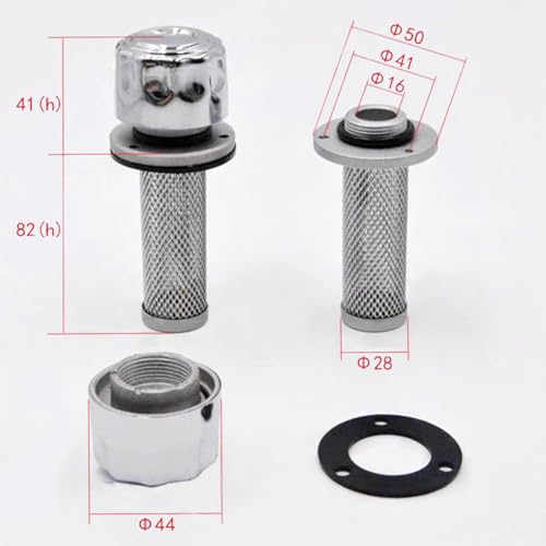 Image of Hydraulic Breather Cap with 40 Micron Strainer - 3 Hole Flange Mount,35CFM,Stainless steel Filtration Vent for Oil Tanks | Compatible with Excavator,Tractor,Automotive,Hydraulic Reservoir(Replacement)
