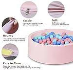 Aurako-40-Deluxe-Memory-Foam-Ball-Pit-for-Baby-Kiddie-Balls-Pool-Handmade-Toddler-Ball-Pits-Infant-Playpen-Soft-Round-Durable-for-Nursery-Indoor-Outdoor-Pink-Balls-Not-Included