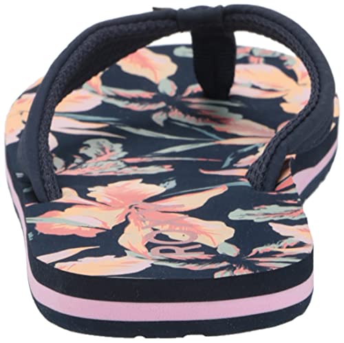 Image of Roxy Girl's Vista Flip Flop Sandal, Blue Indigo 213, 13 Little Kid
