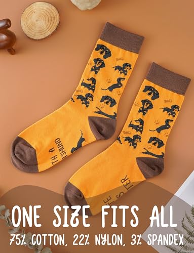 Calcetines Dachshund elásticos que no aprietan el tobillo en tallas 8.5 a 14.5 4