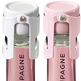 HYZ Champagne Stoppers 1*White 1*Pink, Professional Sparkling Wine Stopper for Prosecco, Cava and Bu