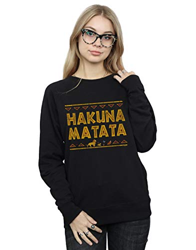 Image of Disney Women's The Lion King Hakuna Matata Sweatshirt Black Medium