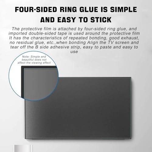Protecteur d'écran TV mat anti lumière bleue 60" pour des soirées cinéma sans reflets