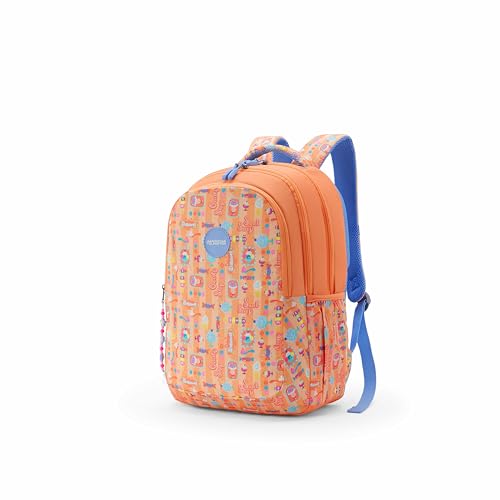 Image of American Tourister Sway | 32 Ltrs | 3 Compartments | Bottle Pocket | Ergonomic Padded Back Panel & Shoulder Straps | School Backpack for Boys & Girls | 1 Year International Warranty | Sweet Peach