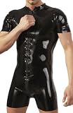 LATEX PV Tutina corta in lattice per uomini, tuta S