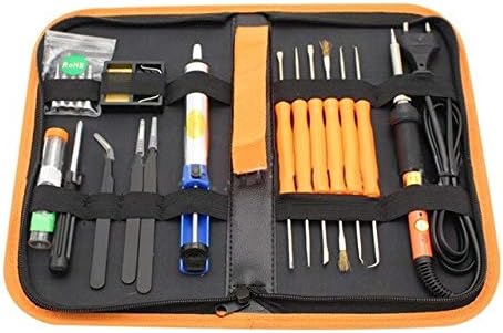 Soldering 20pcs/Set 20IN1 60W Adjustable Iron Tool Kit Set Electric Temperature Gun Welding Soldering - (Color: O, Plug Type: US)