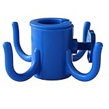 AMMSUN Beach Umbrella Hanging Hook,4-prongs Plastic Umbrella Hook Hanging for Towels/Hats/Clothes/Camera/Sunglasses/Bags,Fit for Beach,Camping Trips Blue