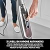 Shark Automatic Klik n' Flip Steam Mop, Scopa a Vapore Intelligente, Cavo 6 m, 2 Panni Lavabili, Serbatoio Capacità di 375 ml, Riscaldamento in 30 Secondi, Bordeaux/Grigio, S6003EU
