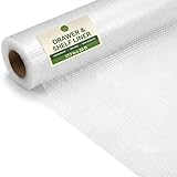 EVALAND Shelf Liners for Kitchen Cabinets Non-Adhesive 17.7' x 33 FT Clear Drawer Liner Non Slip, Washable Cabinet Liner, Waterproof Shelf Liners for Cabinets, Refrigerator Bathroom Pantry Cabinet Mat