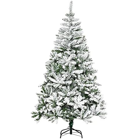 HOMCOM 6 Ft Snow Flocked Christmas Tree Cover