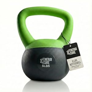 ENERGI CORE Kettlebell – Sand Filled Weight for Home Gym Workouts & Strength Training – Portable Exercise Kettle Bell for Women & Men