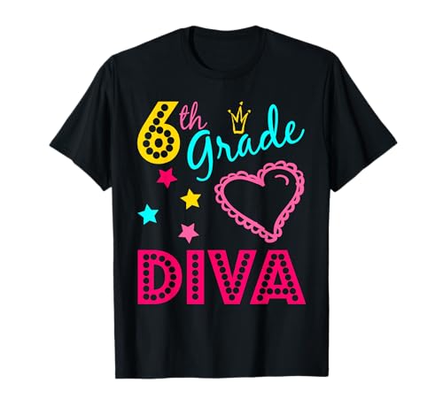Sixth Grade Diva Back to School Outfit for Girls T-Shirt