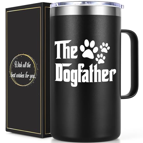 Lifecapido Dog Dad Gifts for Men, The Dogfather 20oz Insulated