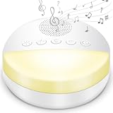 White Noise Sleep Machine, Aparelho Ruido Branco, Sleep Machine Aparelho de Som Ruído Branco com 20 Sons Calmantes, Aparelho de Som, Luz Noturna, Timer com 3 Modos
