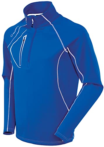 Sunice Allendale Men’s Half Zip Performance Pullover With Thermal Protection (Blue Stone/Pure White, Small) #TOP19