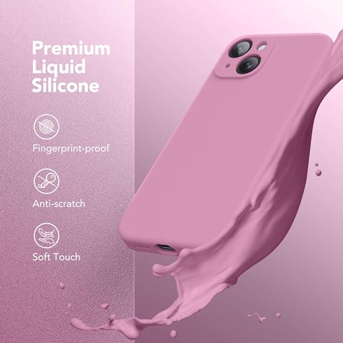 Image of Magnetic for iPhone 14 Case, Compatible with MagSafe, [Full Camera Protection][Screen Protector] Silicone Shockproof Protective Phone Case for iPhone 14 6.1 inch, Blackcurrant