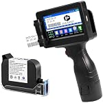 Imprimante à jet d'encre portable E55 avec cartouche d'encre à séchage rapide W6900K, pistolet d'imprimante portable à buse de 0,5 pouce pour numéros de série, logos, DIY, codes QR, impression sur carton, plastique, métal