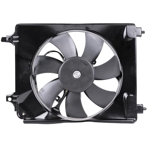 AZHZ Black A/C Condenser Fan Assembly for Honda for Civic 2006-2011 Passenger Side/RH Electric Cooling Fan Replace 621-011