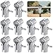 10 Pcs End Rail Clamps, Chain Link Fence Parts, T Pipe Clamp Tools, Galvanized Iron T Clamps, Fits 1-3/8