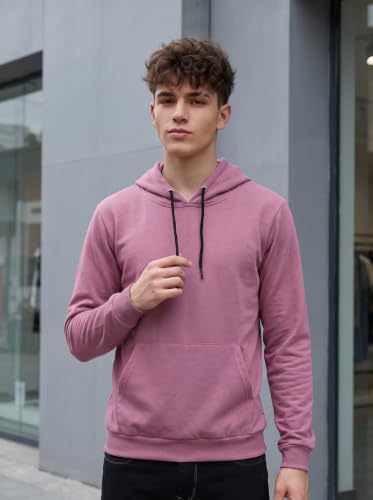 Image of HOODMASTER Unisex Fleece Hoodie Sweatshirt with Pockets Full Sleeves Regular Fit Solid Pattern Hooded Neck and Standard Length | Hoodies for Men & Women