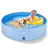 lunaoo Hundepool fur Große Hunde - Faltbare Schwimmbecken Hundebadewanne Hund Planschbecken Tragbar PVC Hunde Pool 60cm / 100cm / 140cm lunaoo Hundepool fur Große Hunde - Faltbare Schwimmbecken Hundebadewanne Hund Planschbecken Tragbar PVC Hunde Pool 60cm / 100cm / 140cm