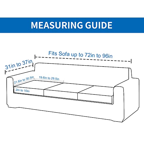 Mcolima Sofa Covers For 3 Cushion Couch Velvet Sofa Slip Cover 4 Piece Stretch Couch Covers For 3 Seater Sofa,Large Navy Blue #TOP7