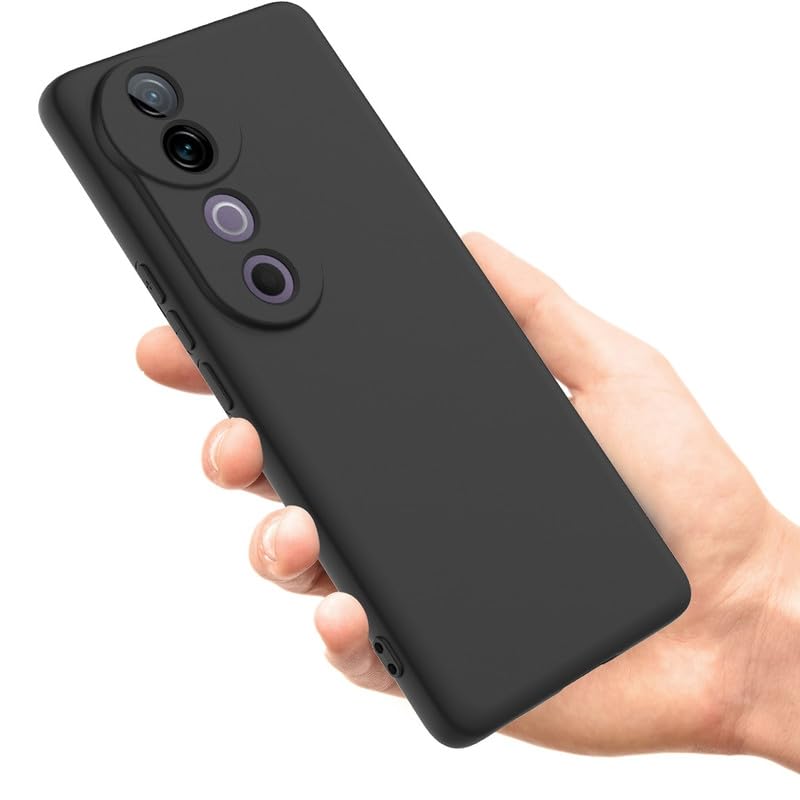 Helix Ultra Slim Silicone Fit Phone Cases Soft Flexible TPU Matte Finish Coating Light Protective Back Cover for Protective Case Back Cover for Vivo V40 Pro 5G - Black (B0DDCMN11P) Amazon Price History, Amazon Price Tracker