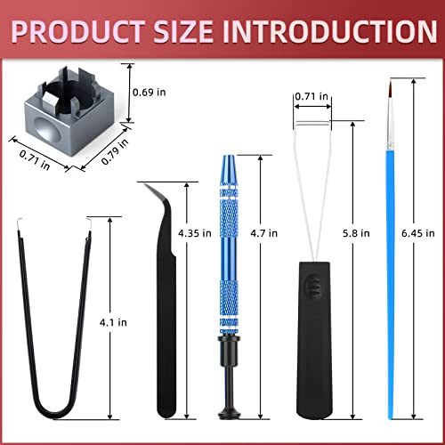 Image of RUNJRX Keyboard Lube Kit with Switch Opener,Tweezers,Keycap Puller,Switch Puller,4-Claw Grabber,Switch Lube Brush for Custom Keyboard, Keyboard Lube Tools