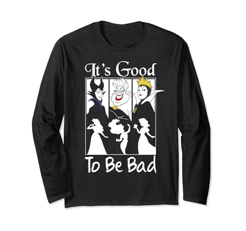 T-shirt manches longues Disney Villains vêtements graphiques coton pour adulte