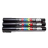 Uni Posca Paint Marker PC-3M Black, 3 Pens Pack(Japan Import)