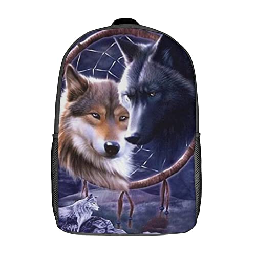 Mochila casual de moda Cool Wolf mochila de moda unisex para adolescentes con estampado 3D