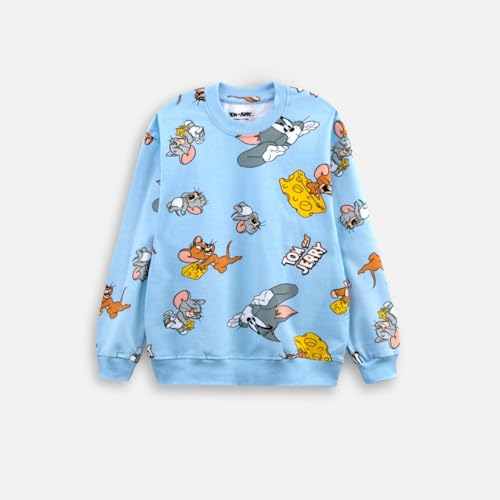 Image of Nap Chief Kids Cotton Official Tom & Jerry Printed Co ord set for Boys & Girls, Sweatshirt and Joggers Clothing Set for Casual Wear