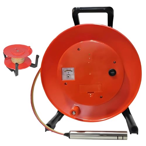 Misuratore di livello dell'acqua profonda da 10 a 300 m, strumento di misurazione accurato con luce LED e sonda in acciaio sensibile per una misurazione affidabile delle acque profonde
