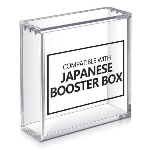 Image of Cinnvoice 2 Pcs Acrylic Magnetic Case Booster Box Protective Case Stackable 4mm Thick Magnetic Closure Gifts for Collectors, Cards Not Included (Japanese Booster)
