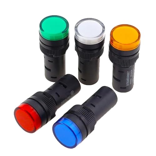 Voyant d'alerte LED 16mm blanc haute visibilité 110V pour sécurité réseau - 7