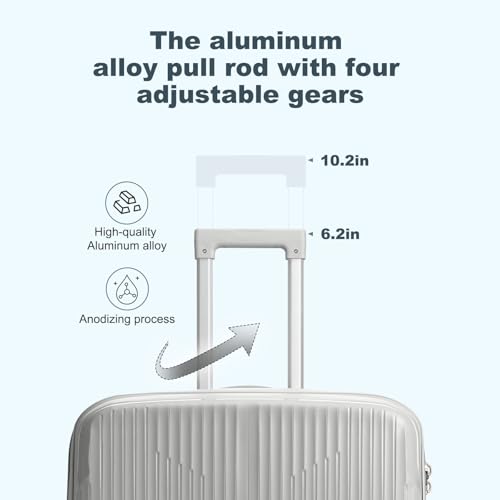 Image of Nazhura Luggage Set, 3-Piece Hardside Suitcase Set, 20-inch Carry On, 24-inch, 28-inch Luggage