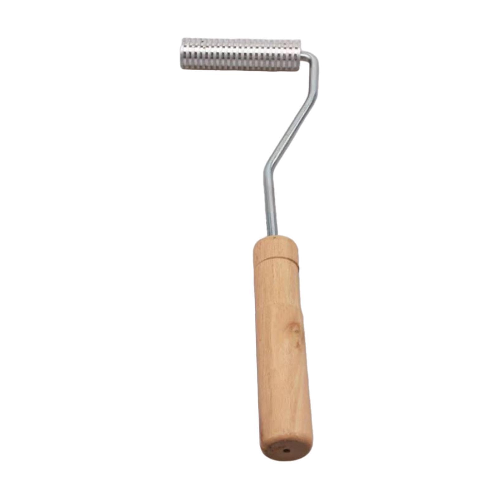Mophrati Wood Fiberglass Roller Tool Bubble Paddle Tool User Friendly Comfortable Reliable Action Aluminum Sturdy And To Fiberglass Resin Laminating Paint Roller, 25X75mm