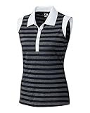 Cutter & Buck Women's Drytec Sleeveless Striped Polo Shirt