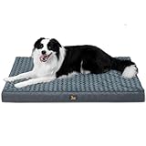 SOFTMATE Large Dog Bed for Dogs up to 65 lbs with Orthopedic Foam Waterproof Cover Removable and Washable Cover Fluffy Dog Crate Bed with Non-Slip Bottom