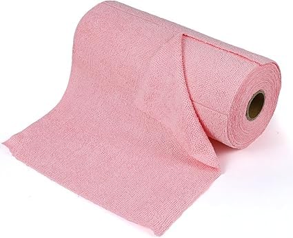 Image of Microfiber Cleaning Cloth Roll 20 Pack - Micro Fibre Cleaning Cloth Roll 25x25cm, Away Cleaning Towels - Reusable and Washable Cloths for Car, House, Garage or Kitchen,( 25 inchx 25 inchCM) (Pink)