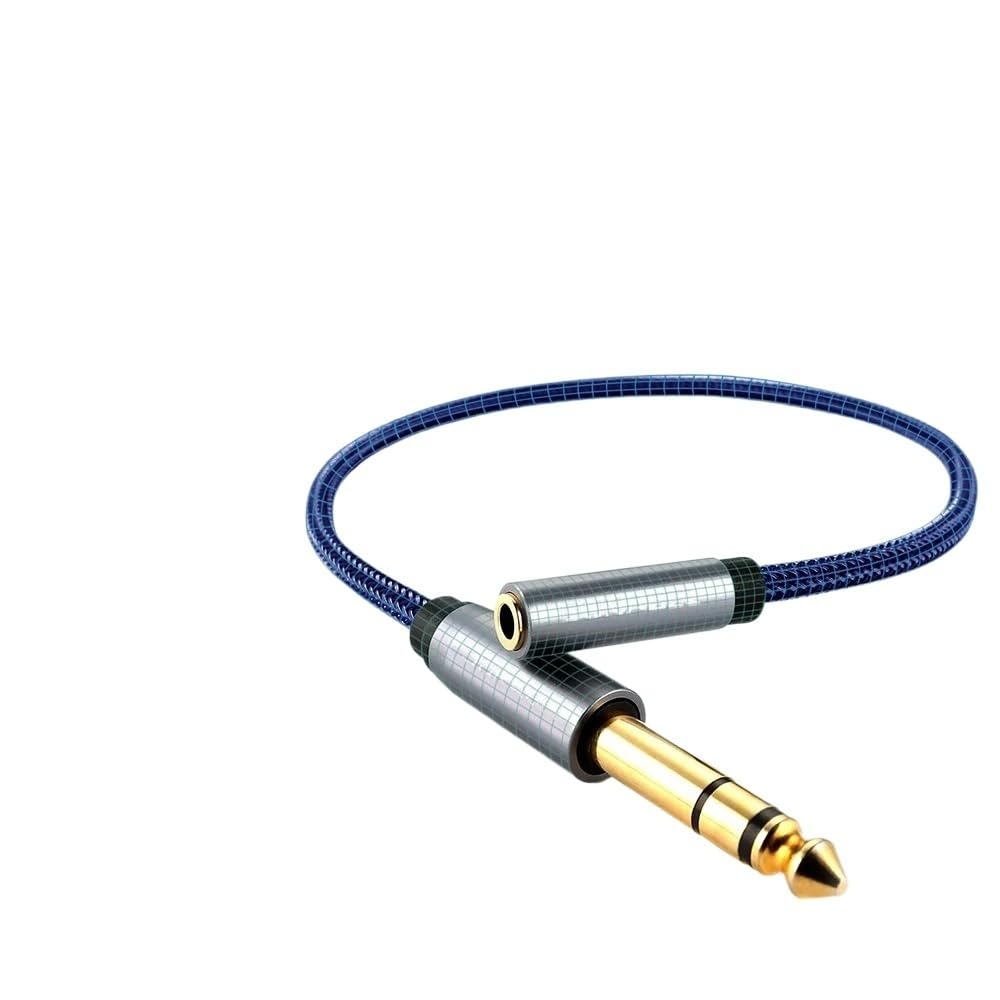 Cavo audio AUX AUX da 3,5 mm a 6,35 mm per cuffie TRS da maschio a femmina da 6,35 a 3,5 mm (da 3,5 a 6,35 mm, nero, 0,15 m)