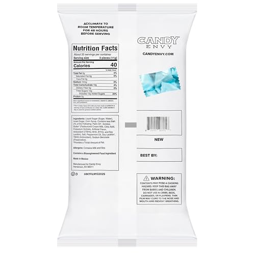 Candy Envy - Light Blue Wrapped Buttermints - 13 oz. Bag - 100 Individually Wrapped Candy Mints - Thumbnail 2