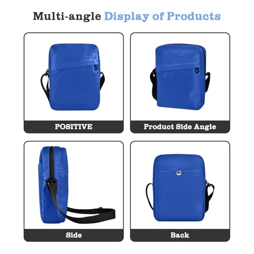 messenger bag crossbody bag men Casual Womens Purse Adjustable Strap for business business- Sapphire Blue4