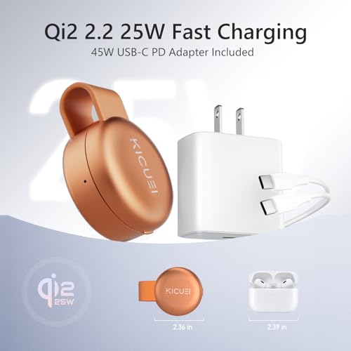 3 in 1 Charging Station for Apple Multiple Devices, Qi2.2 25W Foldable Magnetic Fast Wireless Charger Dock, Travel Charging Pad for iPhone 17/16-12 Series, Apple Watch, AirPods (45W Adapter Included) — view 2